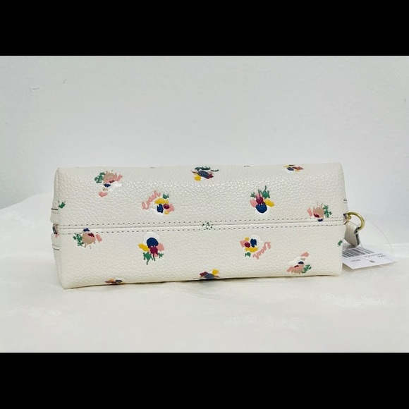 Coach Julienne Cosmetic Case 17 With Paint Dab Floral Print NEW - Picture 5 of 6
